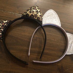 Glittery Cat Ear Headbands! Set of 2